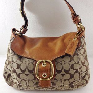 coach bleeker leather women signature No F00773-11441 kahki tan